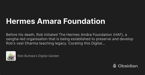 hermes amara foundation|rob burbea jhana.